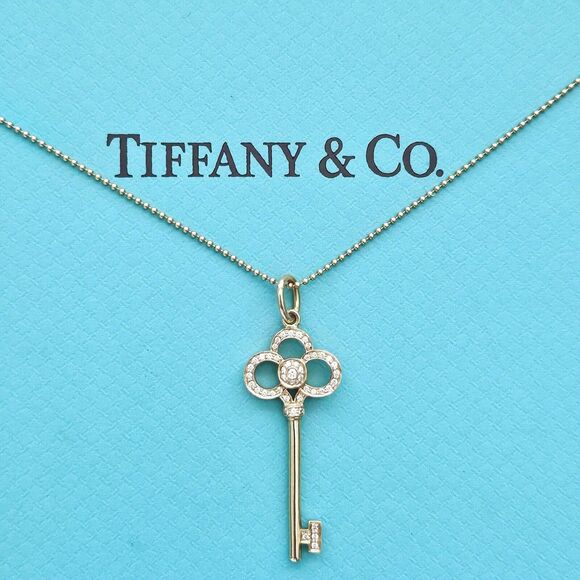 Tiffany & Co. Jewelry - $5,200++ Tiffany & Co. 18k Rose Gold Diamond Crown Key Pendant Necklace